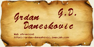 Grdan Danesković vizit kartica